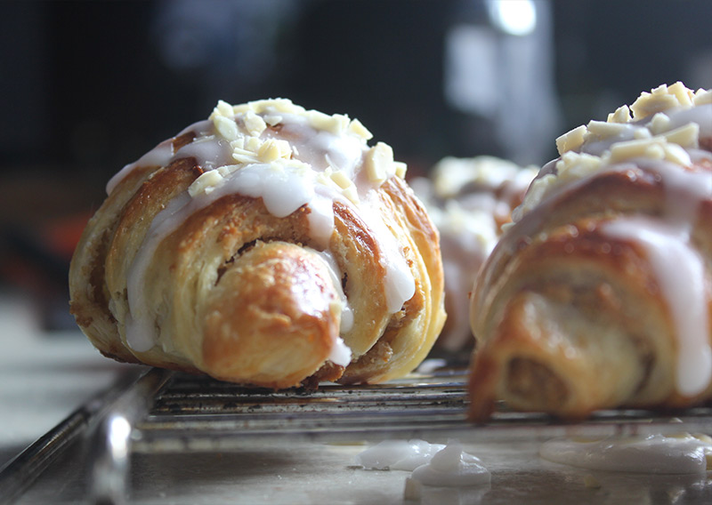 Almond-Coated Buns